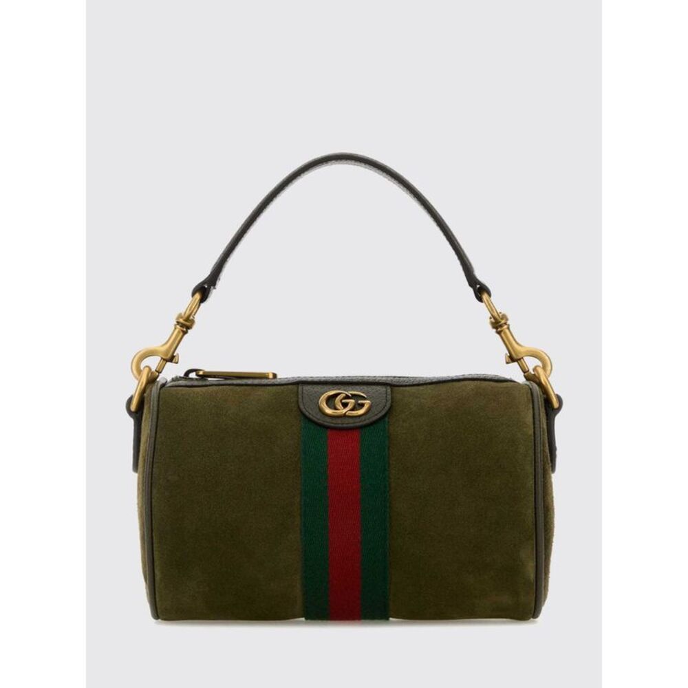 Gucci Men Ophidia Cylindrical Suede Shoulder Bag Gucci With Web Stripe